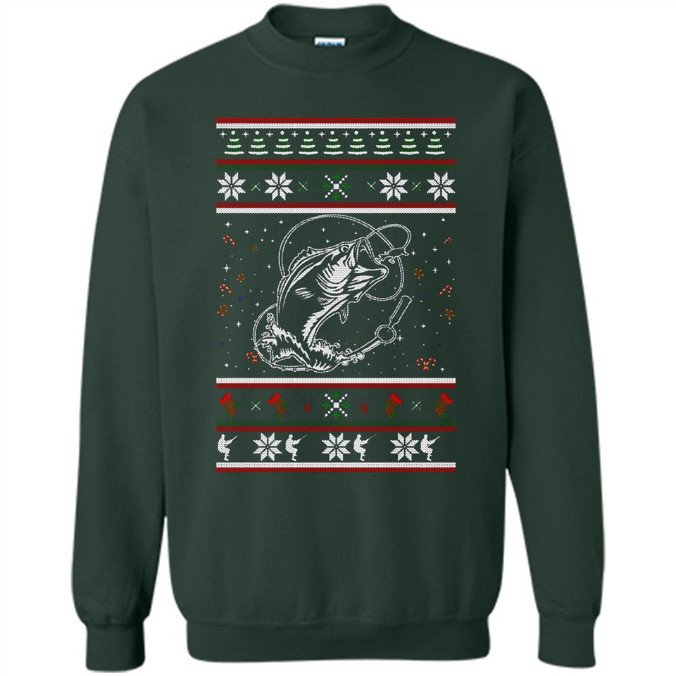 Christmas Ugly Sweater Fishing Ugly Christmas Sweater - Sweatshirt