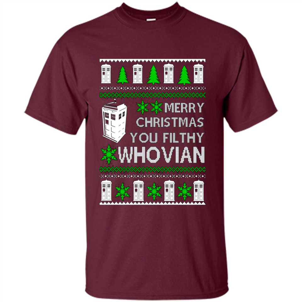 Merry Christmas You Filthy Whovian ugly sweater PINGPONG