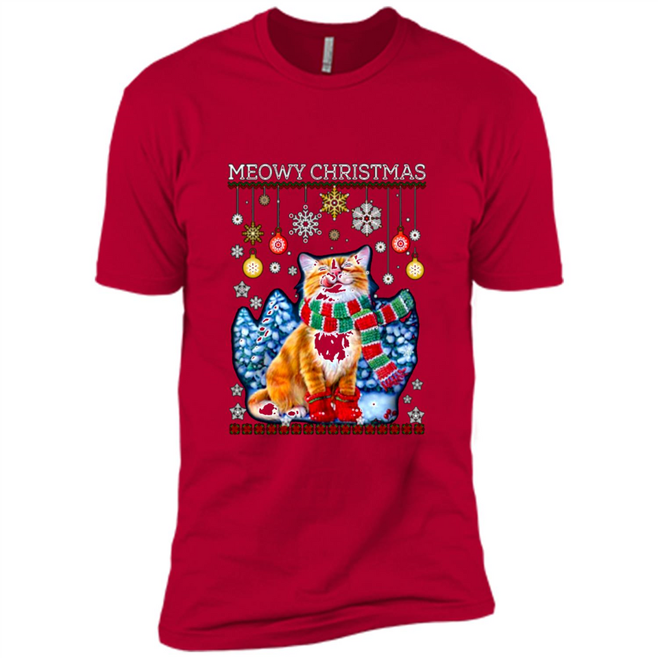 Meowy Christmas Ugly Funny Cats Lover PINGPONG