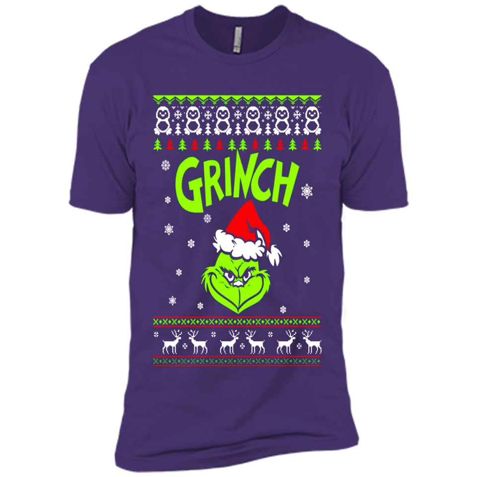 The Grinch Face Christmas - Premium Short Sleeve T-Shirt