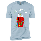 Peanuts By Schulz Snoopy Young Men_s Christmas - Premium Short Sleeve T-Shirt