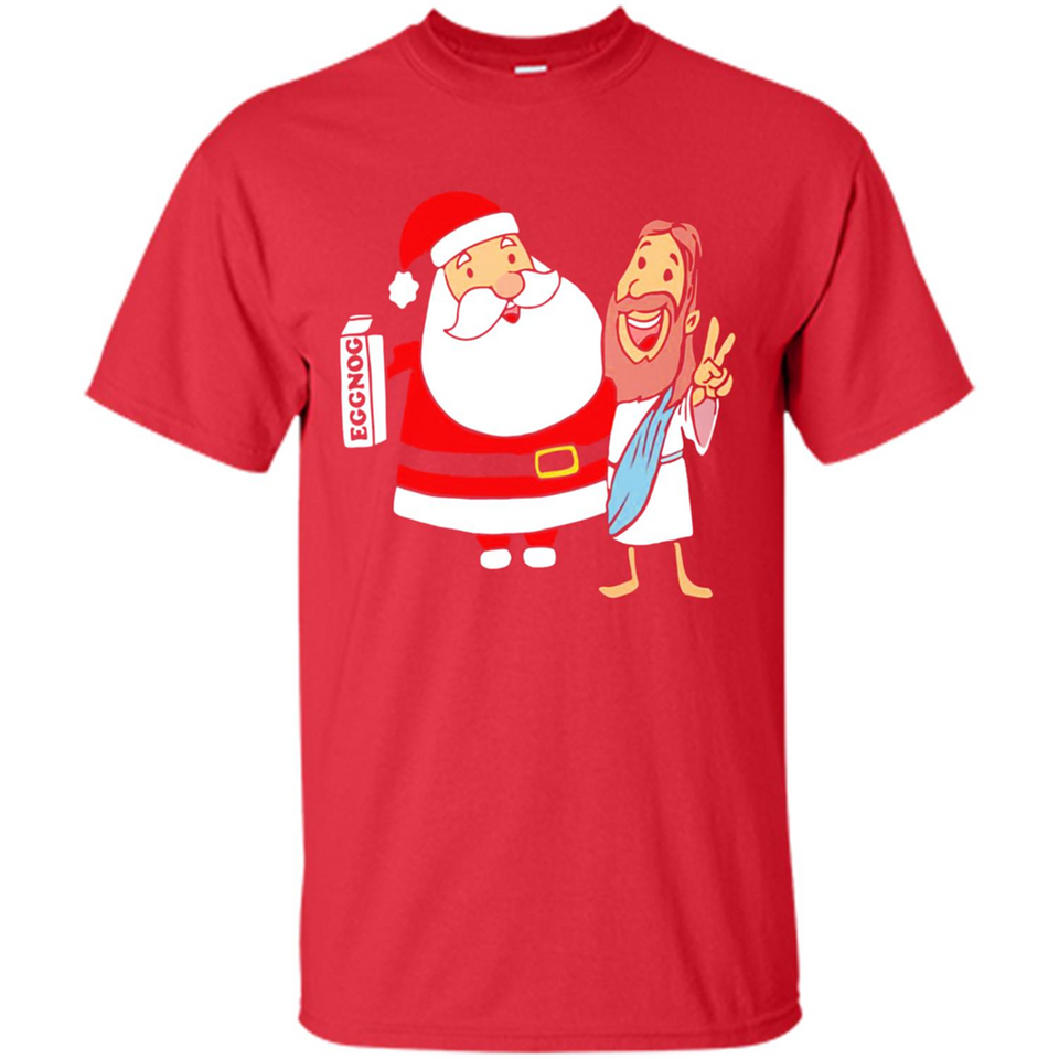 Eggnog Santa And Jesus Christmas