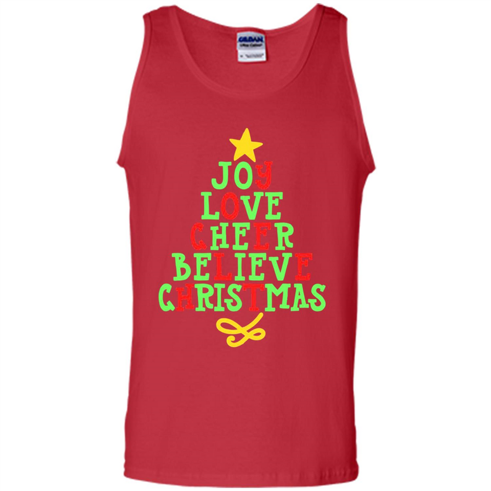 Joy Love Cheer Believe Christmas Tree