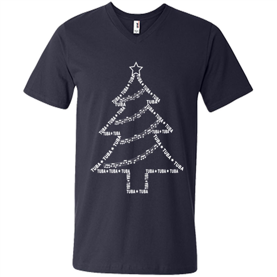 Tuba Text Christmas Tree Musical Instrument Holiday 1