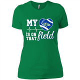 Baltimore Ravens Football My Heart is on that Field - Ladies' Boyfriend T-Shirt