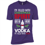 Christmas Gift Shirt Christmas Spirit Vodka Santa - Premium Short Sleeve T-Shirt