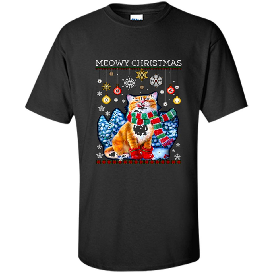 Meowy Christmas Ugly Funny Cats Lover PINGPONG