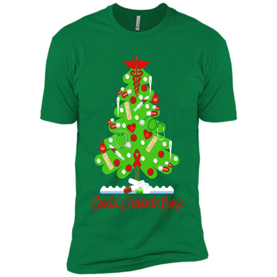 Santa's Favorite Nurse Christmas Tee