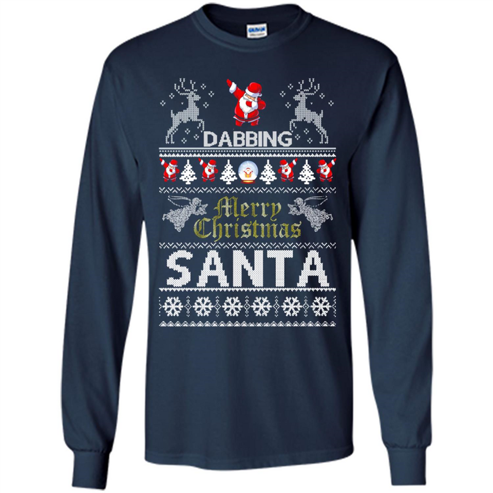 Dabbing Santa Ugly Christmas - Long Sleeve T-Shirt