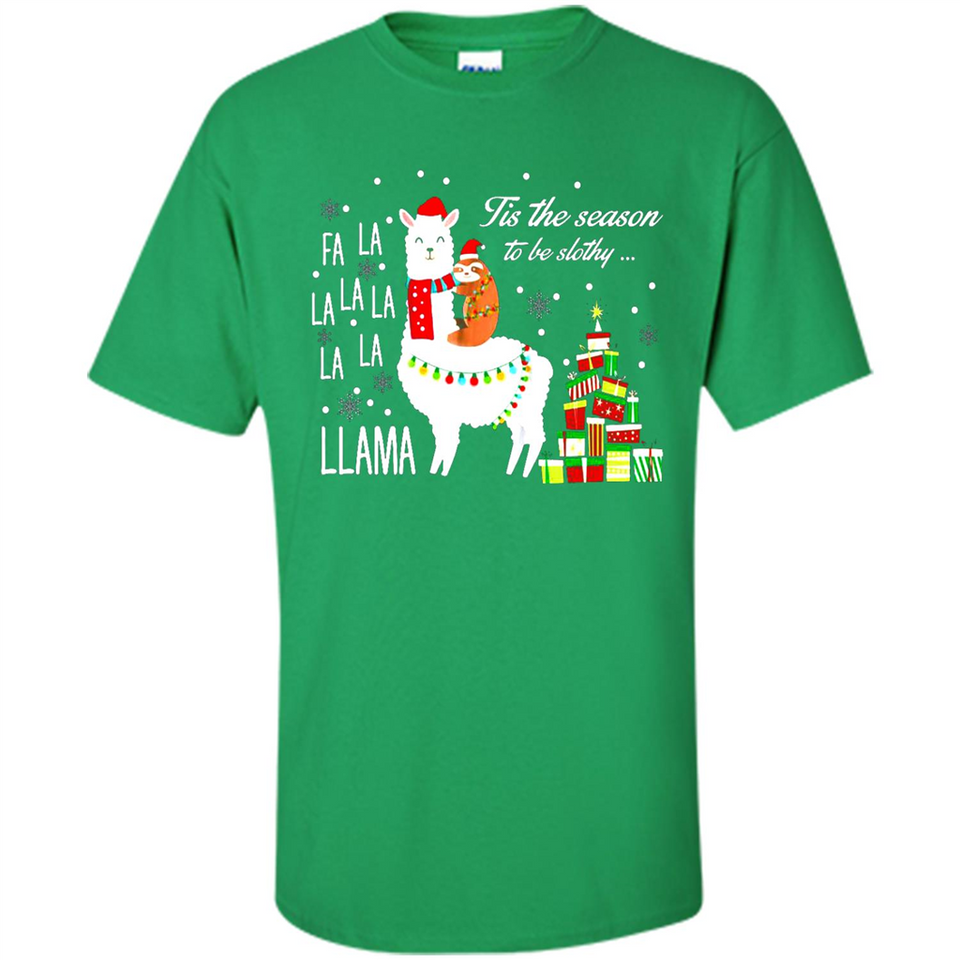 Llama Tis the season to be slothy Christmas sweatshirt PINGPONG - Shirt