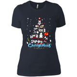 Christmas Ugly Sweater Animal Tree Pine Merry Christmas - Ladies' Boyfriend T-Shirt