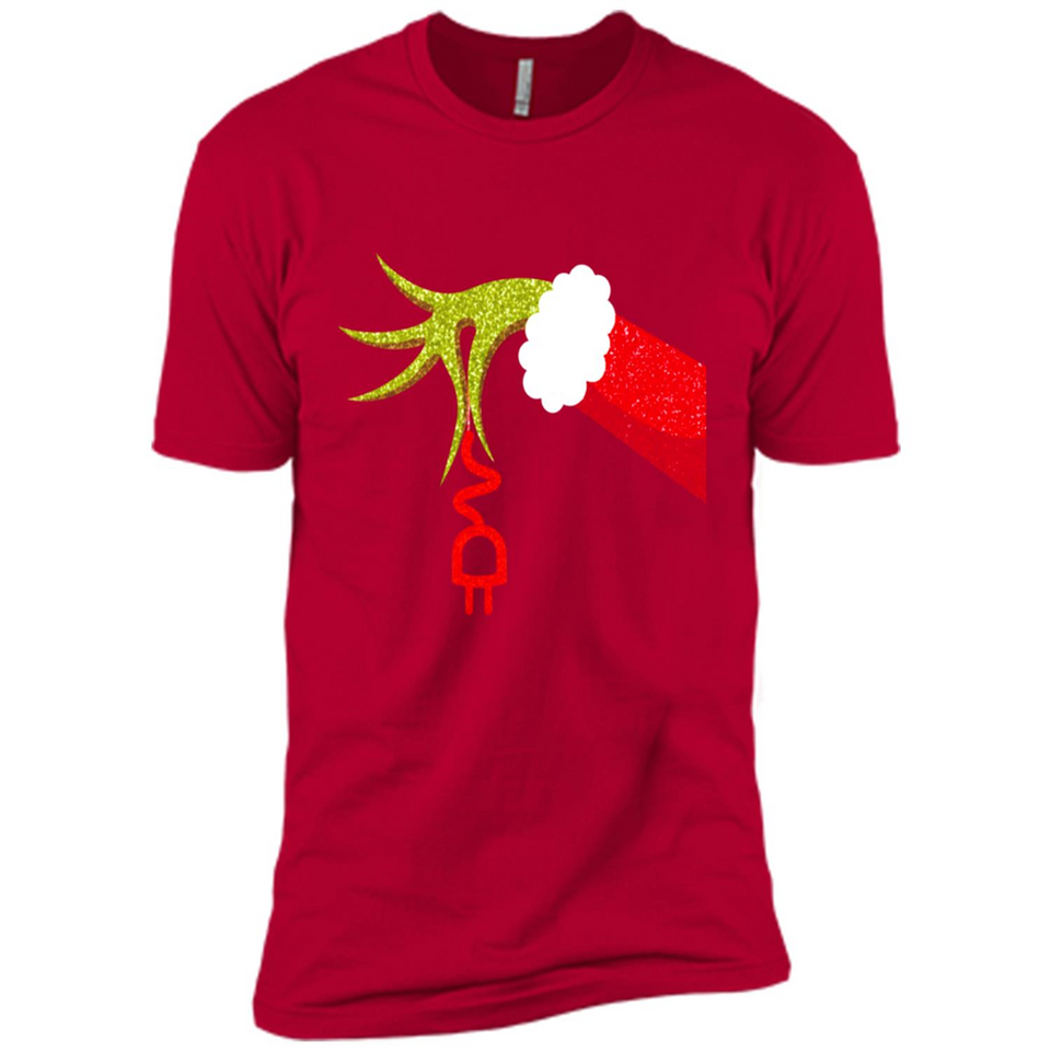 Funny Grinch Hand Holding Electrician Ornament Christmas PING PONG