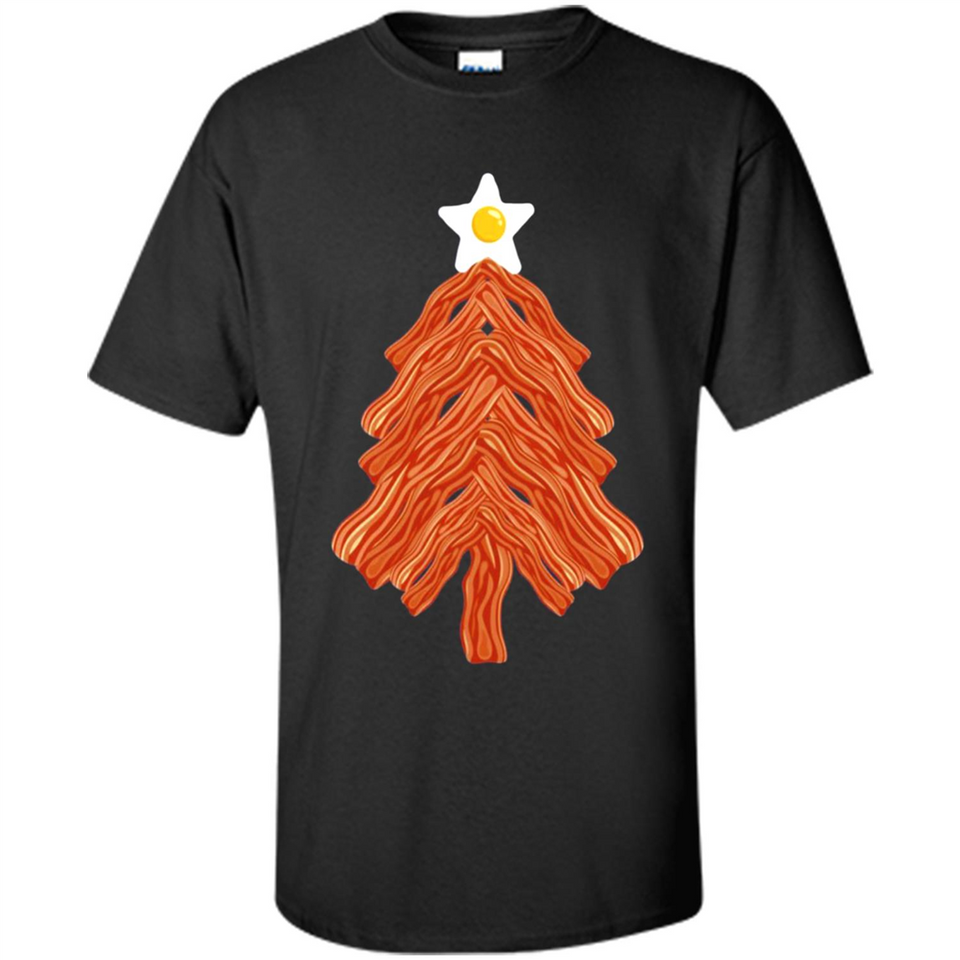 Bacon & Eggs Over Easy Fried Food Breakfast Xmas Tree Foodie - Shirt