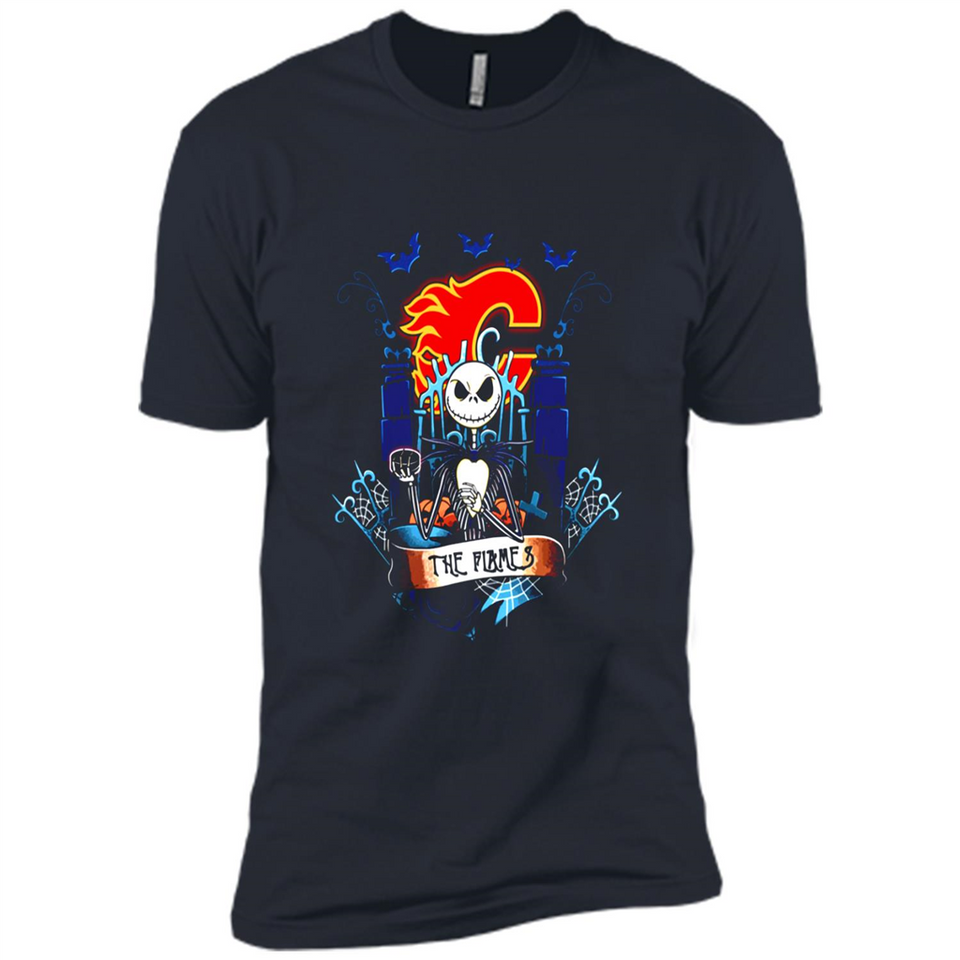 Calgary Flames Halloween The Nightmare Before Christmas - Premium Short Sleeve T-Shirt