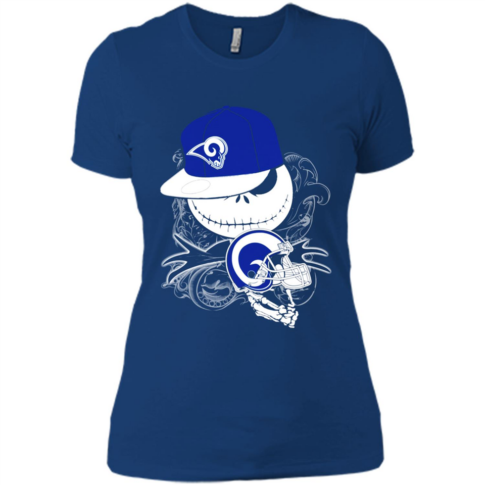 Jack Skellington The Nightmare Before Christmas-Rams Football - Ladies' Boyfriend T-Shirt