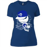 Jack Skellington The Nightmare Before Christmas-Rams Football - Ladies' Boyfriend T-Shirt