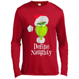 Santa Grinch Define Naughty Christmas Sweatshirt - Canvas Long Sleeve T-Shirt