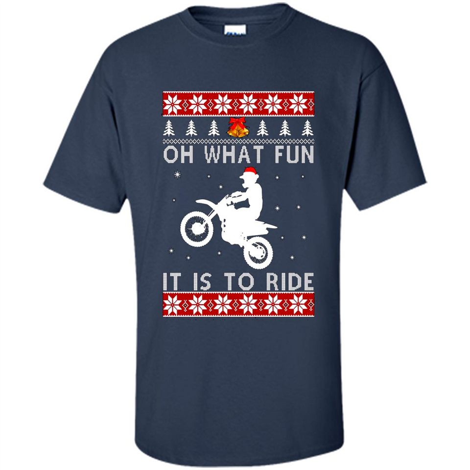 Motocross oh what fun it is to ride Christmas sweater PINGPONG