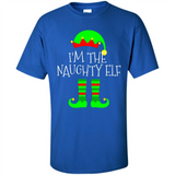 Matching Family Christmas Shirt Funny I'm The Naughty Elf Black mugs PINGPONG - Shirt