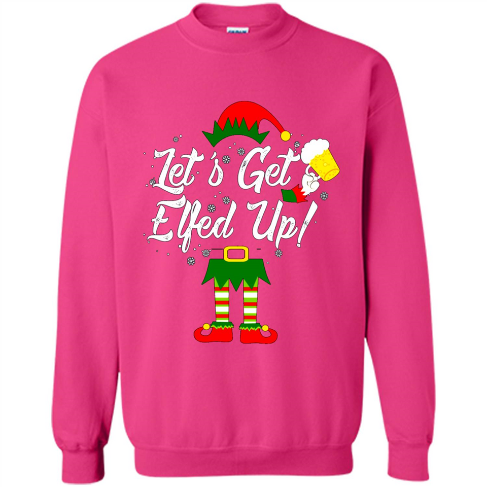 Let's Get Elfed Up Drinking Beer Christmas PINGPONG