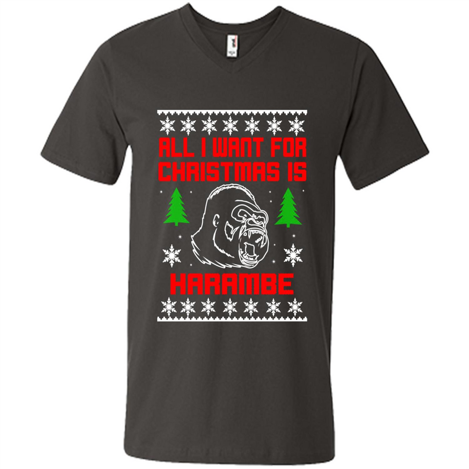 All I Want For Christmas Is HarambeT Rex Attack Reindeer ugly sweater PINGPONG