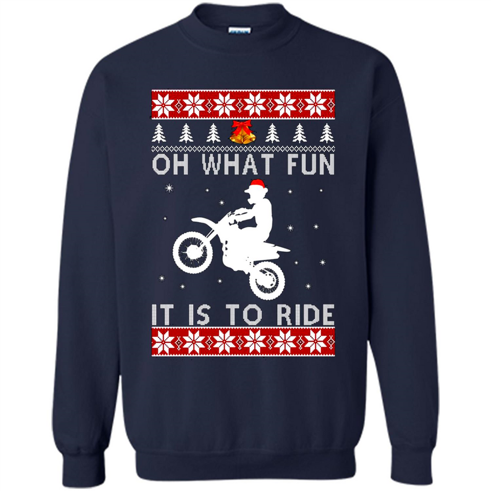 Motocross oh what fun it is to ride Christmas sweater PINGPONG