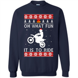 Motocross oh what fun it is to ride Christmas sweater PINGPONG