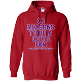 Reasons to be a Indianapolis Colts Fan Complete List on Back - Hoodie