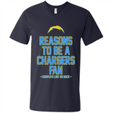 Reasons to be a Los Angeles Chargers Fan Complete List on Back - Men's V-Neck