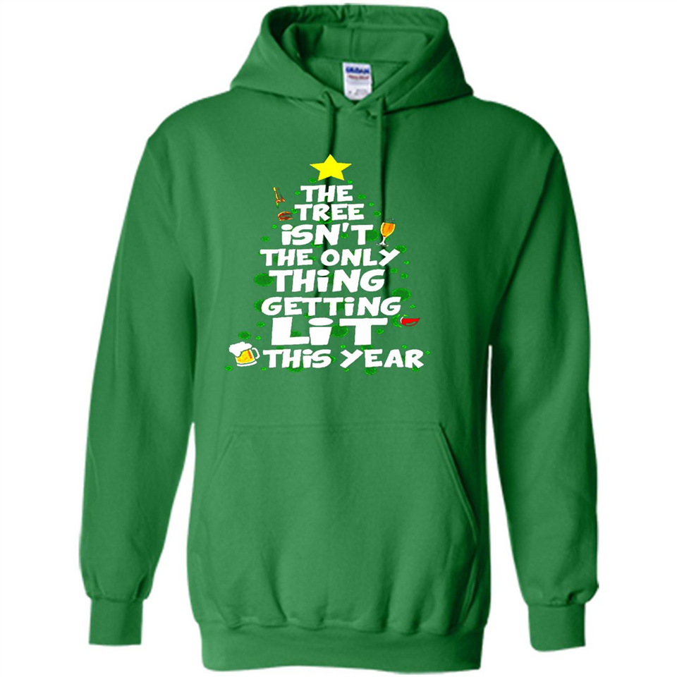 Funny Christmas Tree Drinking Sweatshirt Adult Boozy Festive - Hoodie