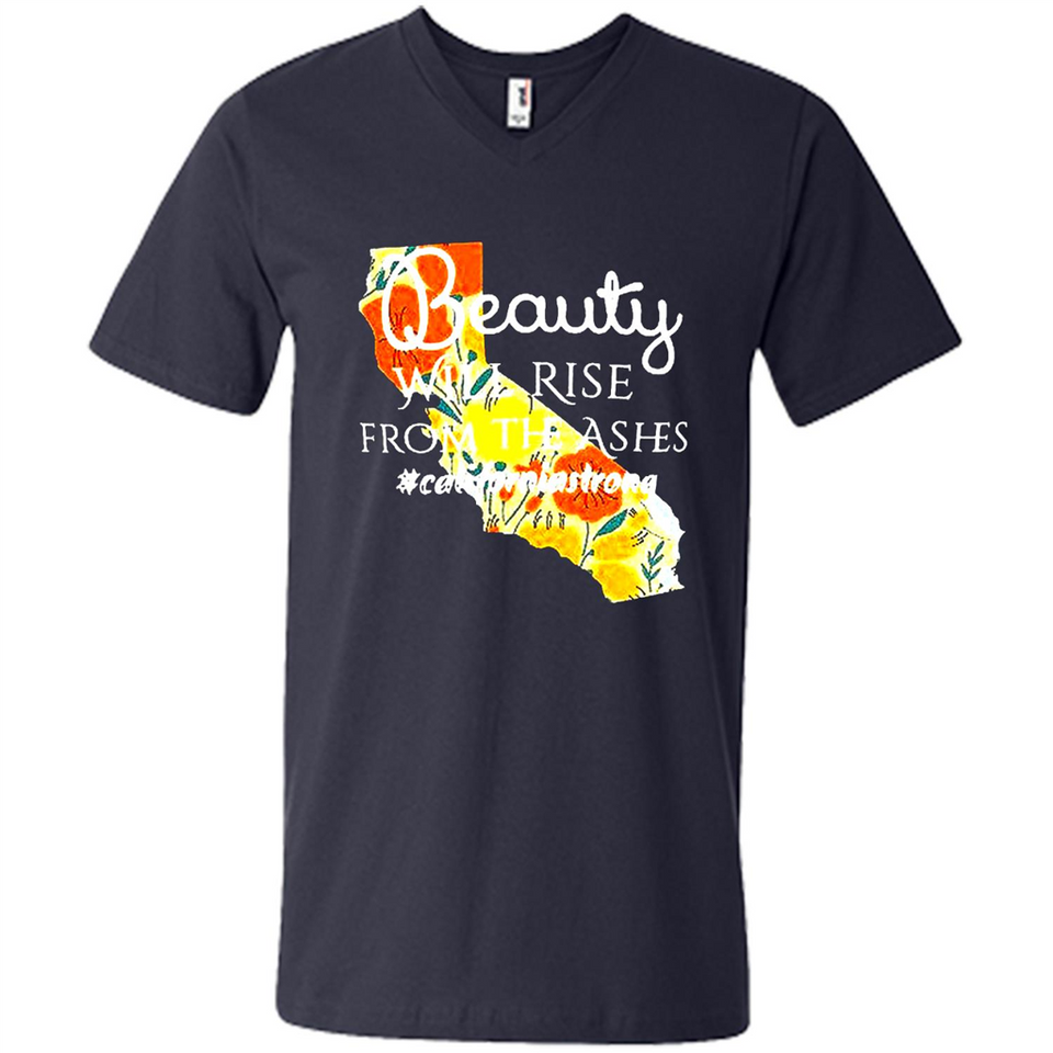 Paradise California Strong Camp Fire Youth T-Shirt PINGPONG - Men's V-Neck