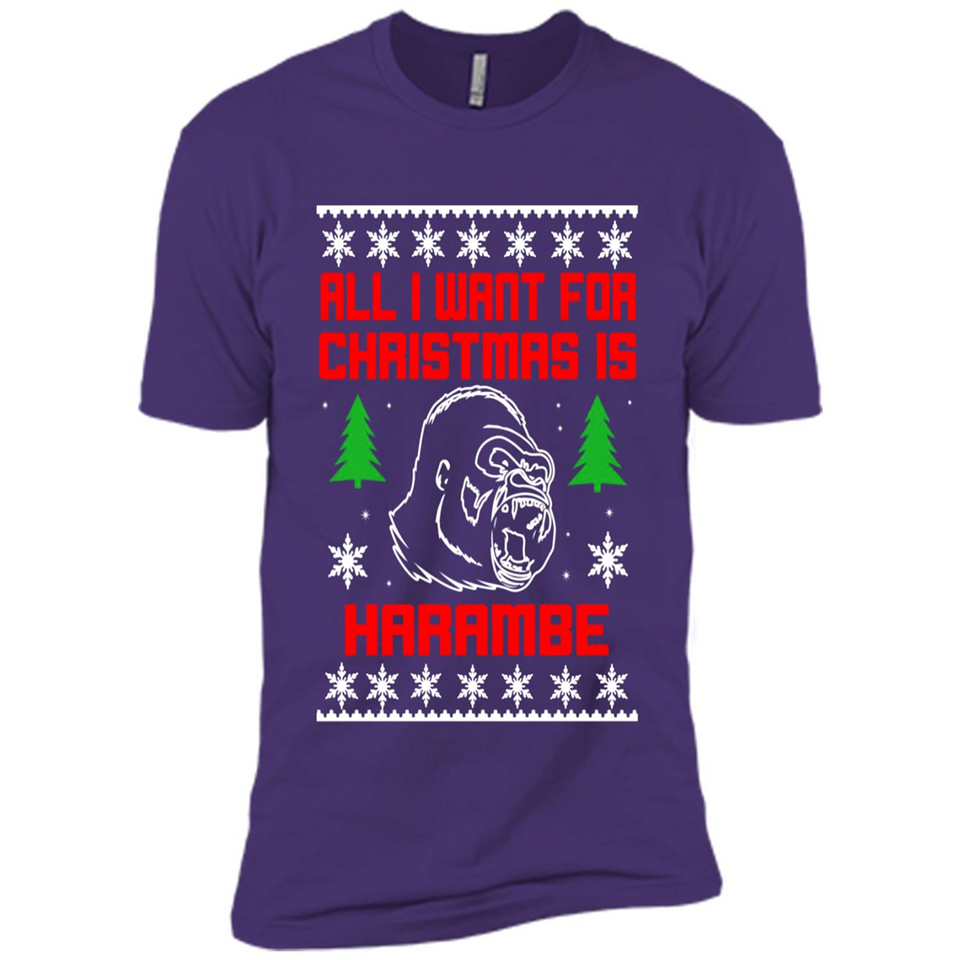All I Want For Christmas Is HarambeT Rex Attack Reindeer ugly sweater PINGPONG