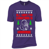 All I Want For Christmas Is HarambeT Rex Attack Reindeer ugly sweater PINGPONG