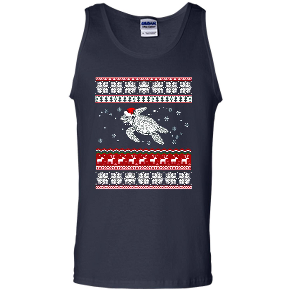 Sea Turtle Ugly Christmas T-Shirt - Tank Top