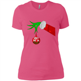 GRINCH HAND HOLDING CHRISTMAS ORNAMENT - DON'T BE A GRINCH PINGPONG