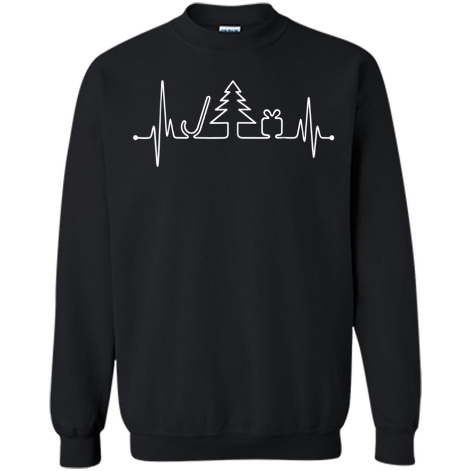 Heartbeat Christmas Tree T-shirt Funny Xmas Costume