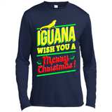 Iguana Wish You A Merry Christmas Animal - Canvas Long Sleeve T-Shirt