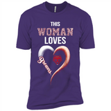 This Woman love Browns NFL football team - Premium Short Sleeve T-Shirt