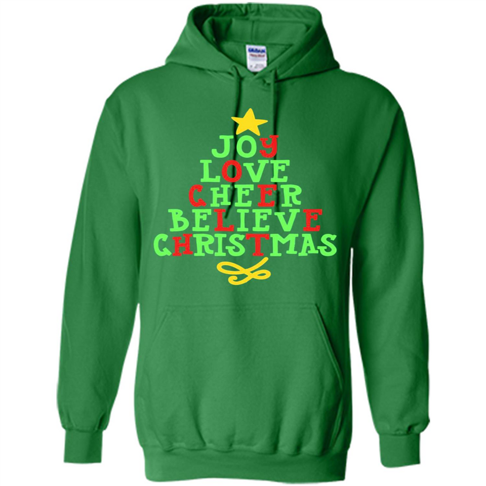Joy Love Cheer Believe Christmas Tree