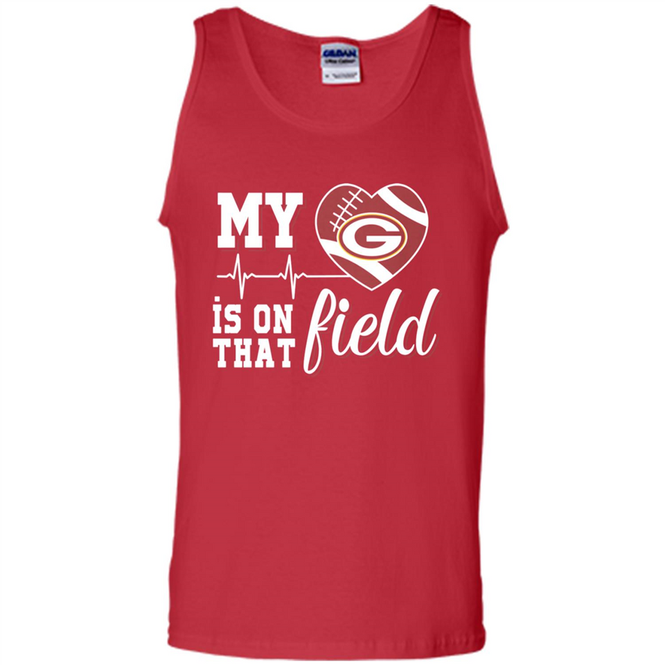 Green Bay Packers Football My Heart is on that Field - Tank Top