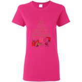 Snoopy Merry Christmas with Christmas tree T-Shirt - Ladies Short-Sleeve