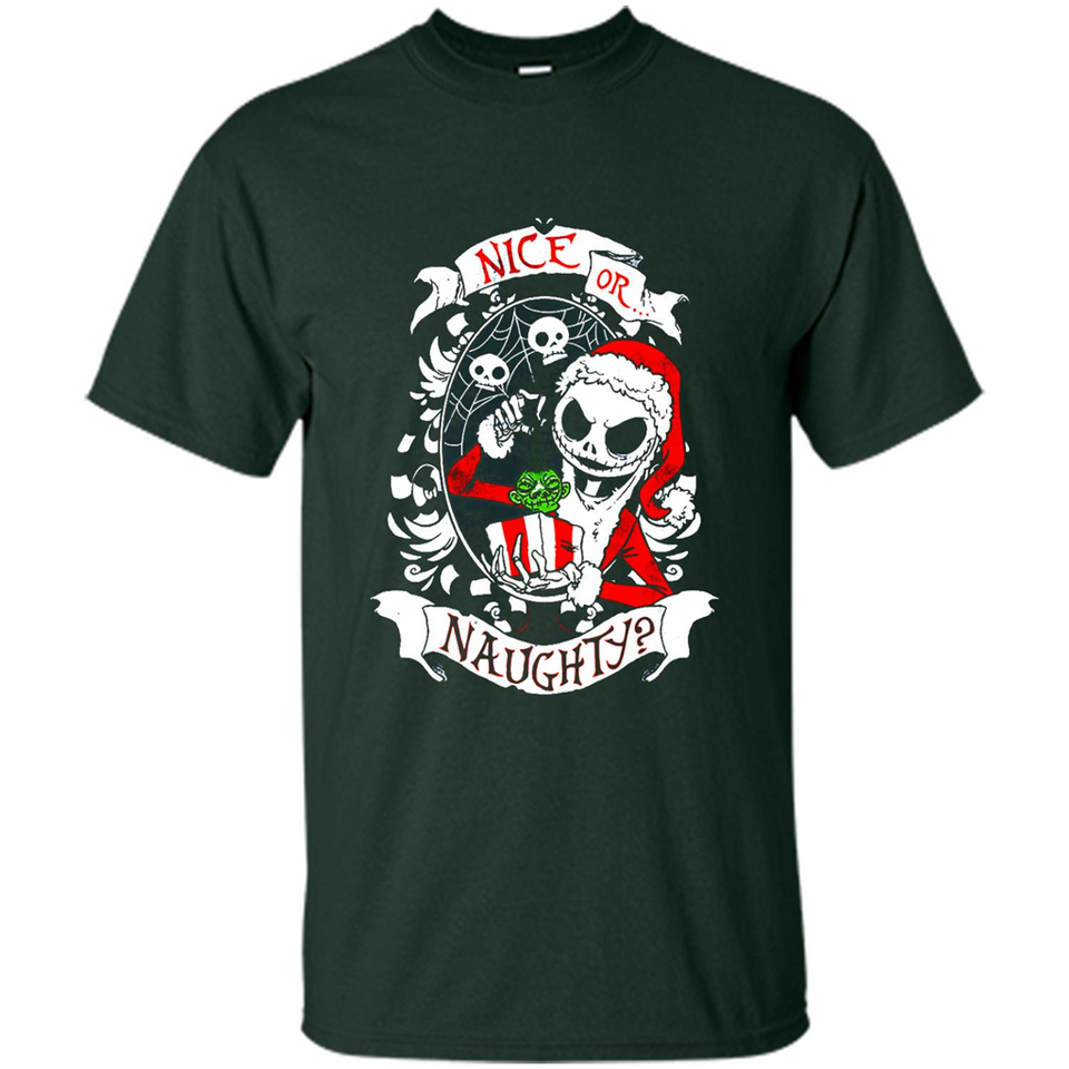 Christmas Shirt, Santa Nice Or Naughty Xmas - Shirt