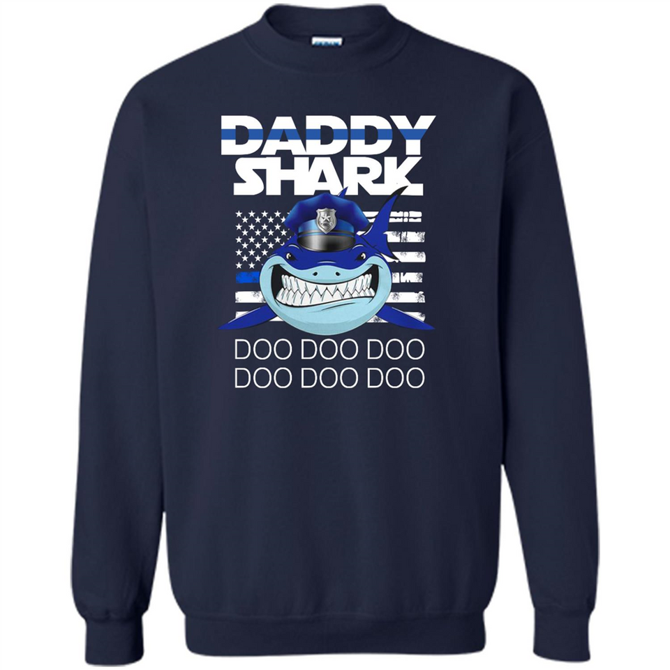 Police Daddy Shark Blue Line Tee