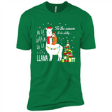 Llama Tis the season to be slothy Christmas sweatshirt PINGPONG - Premium Short Sleeve T-Shirt