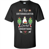 This Exterminator Loves Christmas Tree Shirt with Snowman