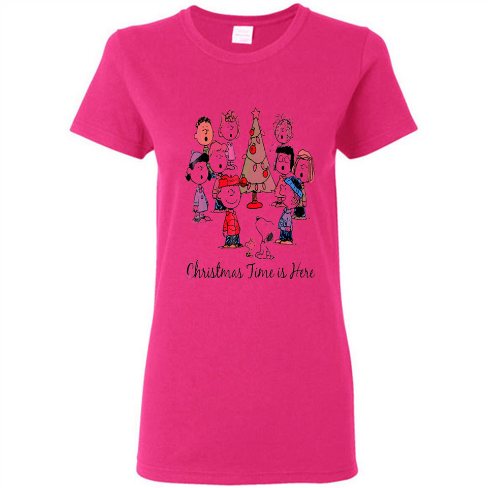 Snoopy Christmas Time Is Here Sporty T-Shirt - Ladies Short-Sleeve