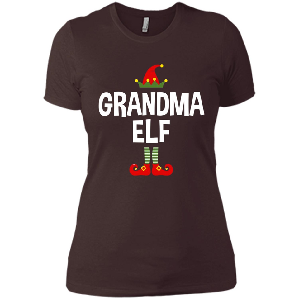 Grandma Elf Shirt -Family Matching Christmas Pajamas - Ladies' Boyfriend T-Shirt