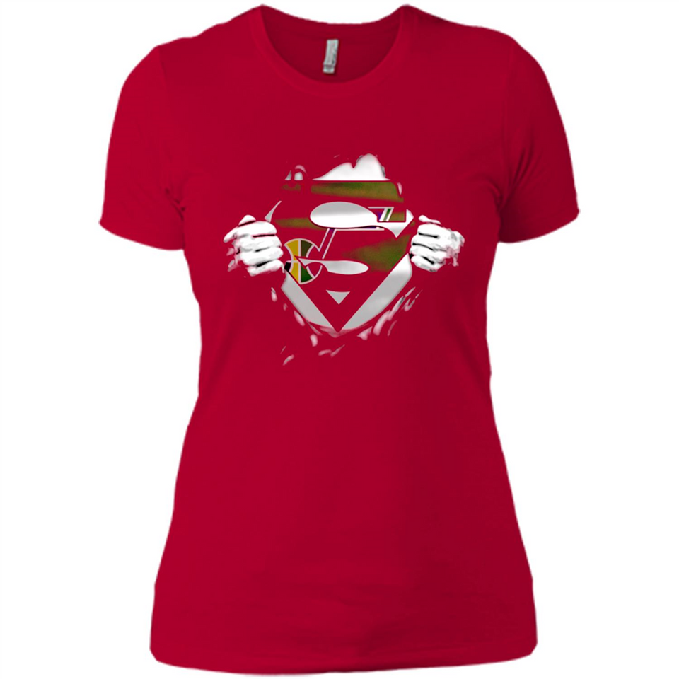 Utah Jazz And Superman Fans - Ladies' Boyfriend T-Shirt
