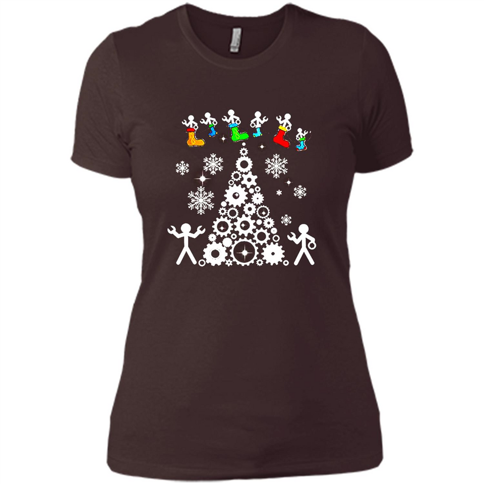 Funny Mechanics Ugly Christmas 2018 - Ladies' Boyfriend T-Shirt