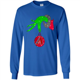 GRINCH HAND HOLDING ARIZONA DIAMONDBACKS GLITTER CHRISTMAS PINGPONG